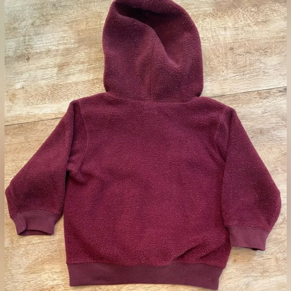 Vintage Baby Gap Unisex 2XL (24-30 Months) 100% Polyester Maroon Graphic Hoodie‎